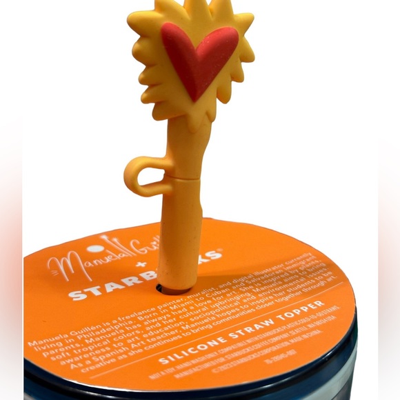 NWT Starbucks Fall 2023 Manuella Guillen Tumbler with Sun Topper Straw 24 Fl Oz - Picture 3 of 8